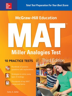 cover image of McGraw-Hill Education MAT Miller Analogies Test